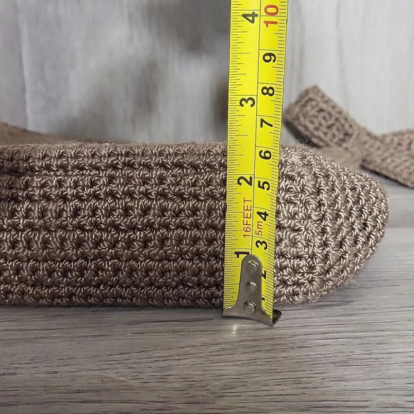 The Sak Taupe Handmade Crocheted Knit Woven Boho‎ Shoulder Bag - Picture 10 of 12